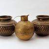 Brass Patterned Bowls and Jug