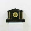 43cm Black Slate Architectural Clock with Brass Columns 