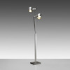 Vintage Alluminium Twin Spot Floor Lamp