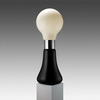 Black Glass Light Bulb Floor Lamp