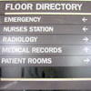 Hospital Floor Directory Sign 46cm High 51cm Long  
