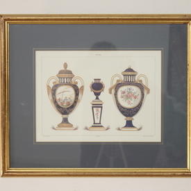 20" x  16" Gilt Framed Colour Print Meisen Ceramics 