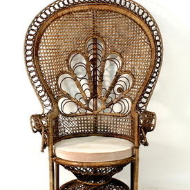 Woven Cane Peacock Chair 