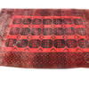 12'3"  x  8'9" Red & Black Afghan Carpet 