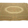 11'6"  x  8'8" Beige, Fawn & Pink Flower Pattern Cotton Carpet 
