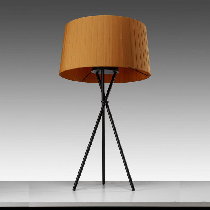 mustard tripod table lamp