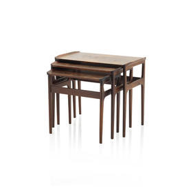 Large Rosewood Lipped Nest Table