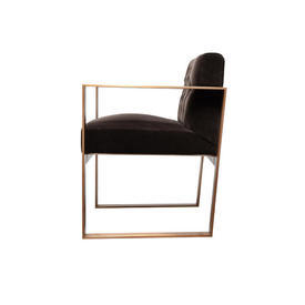 Shale Grey Velvet Armchair