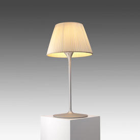 Small Cast Ali ''Romeo Soft'' Table Lamp with Cream  Pleated